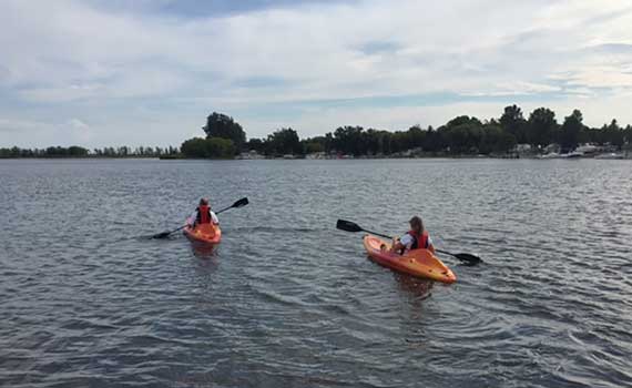 Kayakers on Lake Ontario