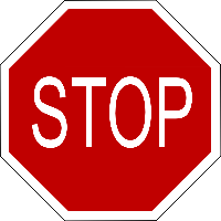 Stop Sign for height warning
